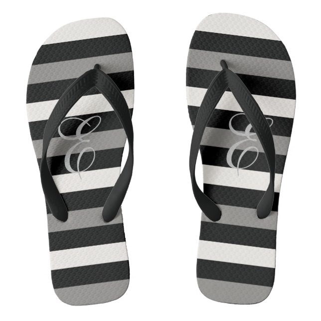 White and black bridesmaid jandals (Footbed)