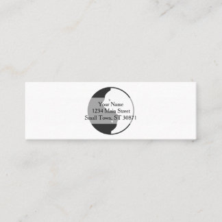 White and black cat harmony - Choose back colour Mini Business Card