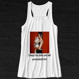White And Black Cat Mum Family Pet Photo Custom Singlet
