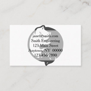 White and black cat Yin-Yang - Choose back colour Business Card