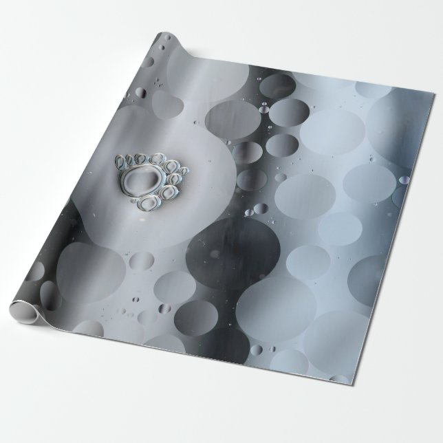 White and black ceramic plate wrapping paper (Unrolled)