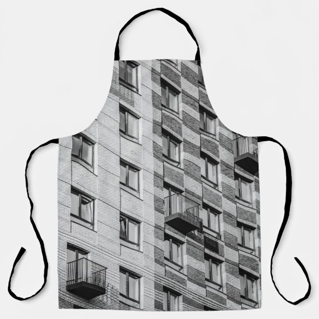WHITE AND BLACK CONCRETE BUILDING APRON (Front)