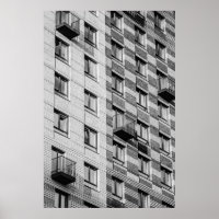 WHITE AND BLACK CONCRETE BUILDING