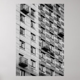 WHITE AND BLACK CONCRETE BUILDING POSTER