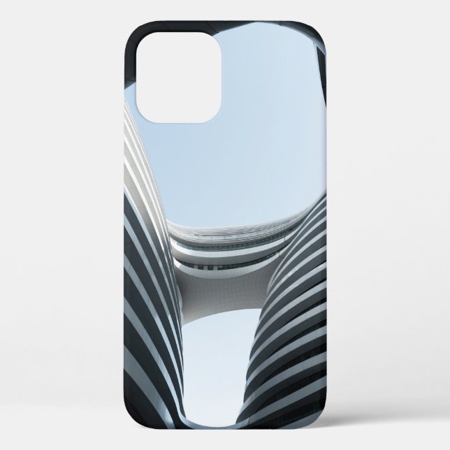 WHITE AND BLACK CONCRETE BUILDING UNDER BLUE SKY D Case-Mate iPhone CASE (Back)
