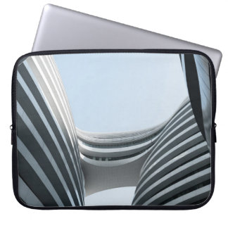 WHITE AND BLACK CONCRETE BUILDING UNDER BLUE SKY D LAPTOP SLEEVE