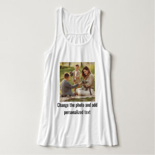 White And Black Custom Cat Mum Family Pet Photo Singlet