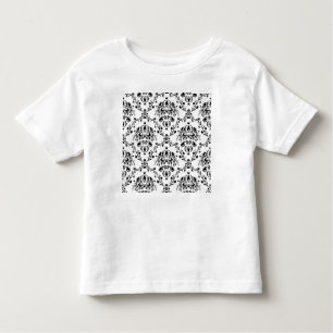 White and Black Damask Toddler T-Shirt