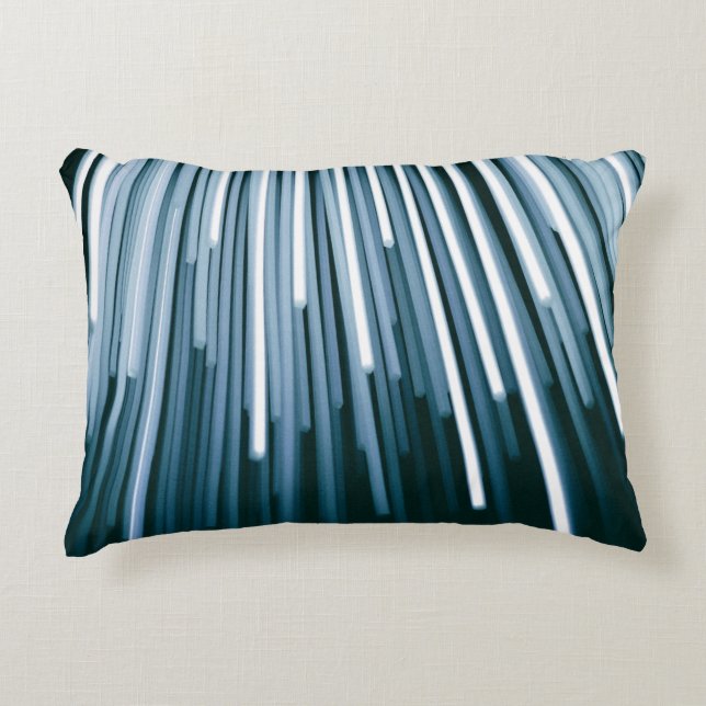 White and black digital decorative cushion (Front)