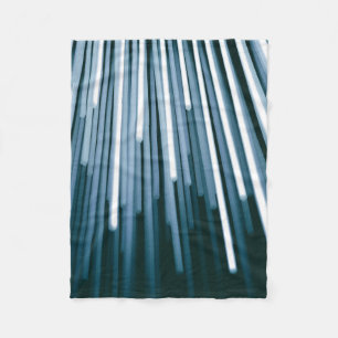 White and black digital fleece blanket