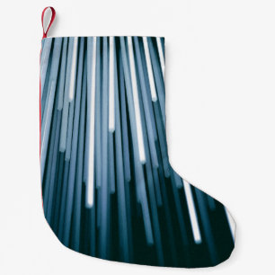 White and black digital small christmas stocking