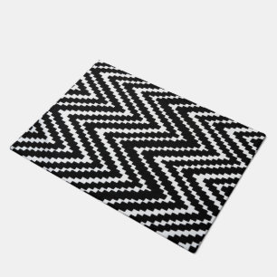 white and black   doormat