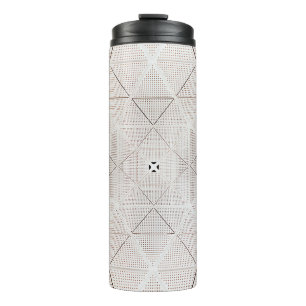 White and black illustration thermal tumbler