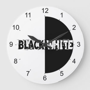 White And Black Large Clock