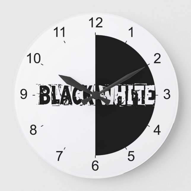 White And Black Large Clock (Front)