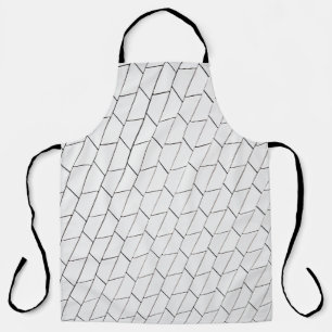 White and black lines illustration apron
