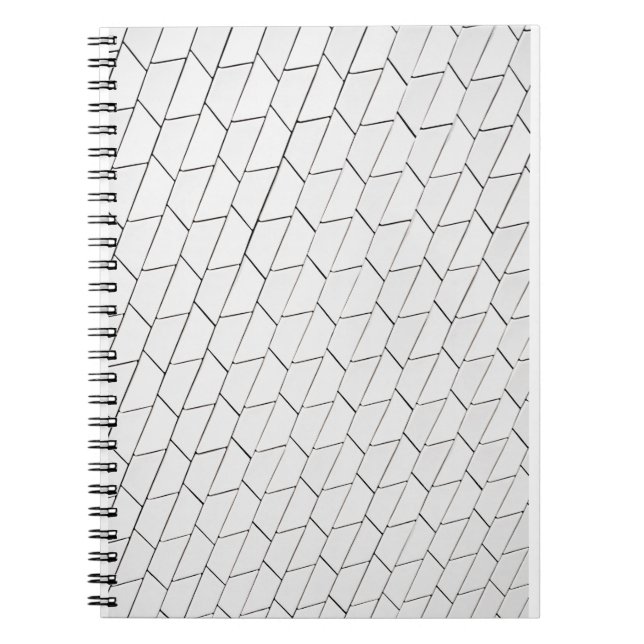 White and black lines illustration notebook (Front)