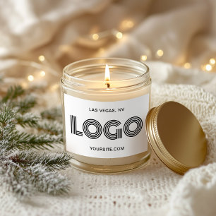 White and Black Minimalist Modern Logo Rectangular Sticker