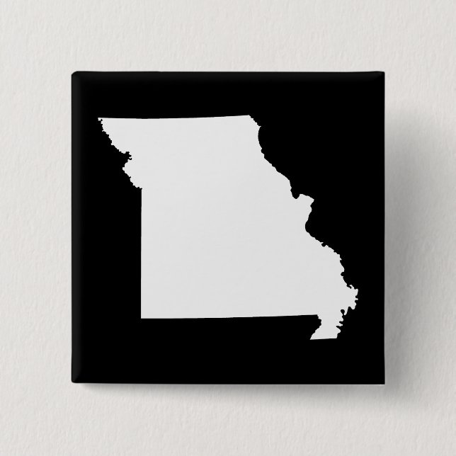 White and Black Missouri 15 Cm Square Badge (Front)