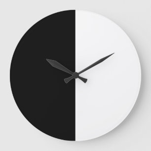 White and black modern  large clock