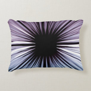 White and black optical illusion illustration decorative cushion