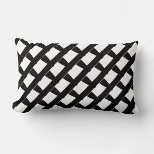 white and black pattern fashion trend lumbar cushion
