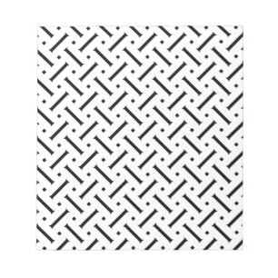 White And Black Plaid Notepad