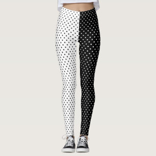White and Black Polka Dot Leggings