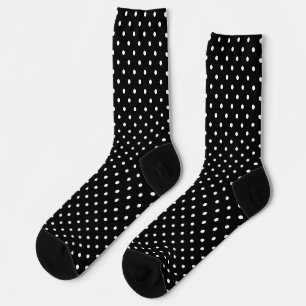 White and Black Polka Dot Pattern Socks