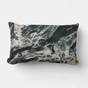White and black rock formation lumbar cushion