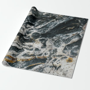 White and black rock formation wrapping paper