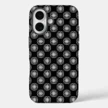 White and Black Seamless Pattern iPhone Backcover