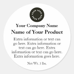 White and Black Soap or Cosmetics Label w/ Logo