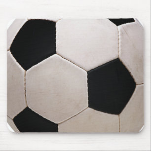 White and Black Soccer Ball Mouse Pad