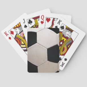 White and Black Soccer Ball Playing Cards