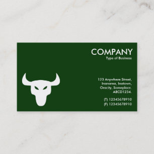 White and Black Steer Symbol - Alternating Sides Business Card