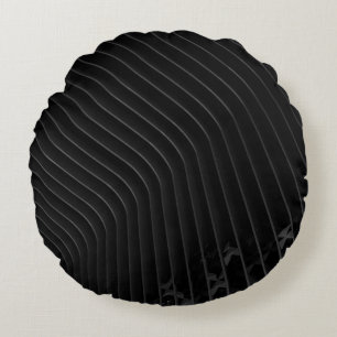 White and black stripe dress shirt round cushion