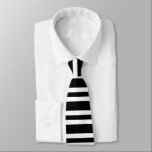 White and Black Stripe Tie<br><div class="desc">Simple black stripe pattern. You can change the background colour.</div>