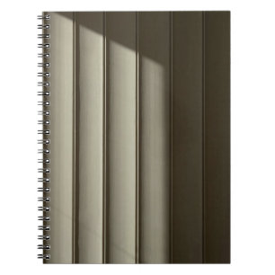 White and black striped textile notebook
