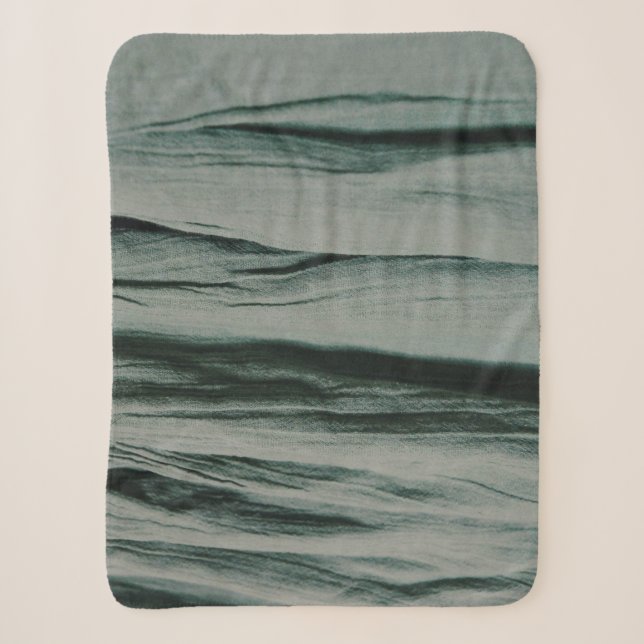 White and black striped textile sherpa blanket (Front)