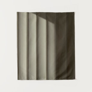 White and black striped textile tapestry