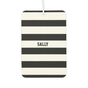 White and black stripes car air freshener