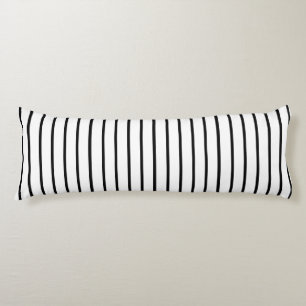White and Black Stripes Design Body Cushion