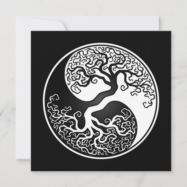 White and Black Tree of Life Yin Yang (Front)