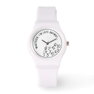 White and Black Whatever I'm Late Anyways Watch