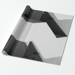 WHITE AND BLACK WOODEN CABINET WRAPPING PAPER