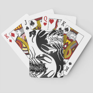 White and Black Yin Yang Scorpions Playing Cards