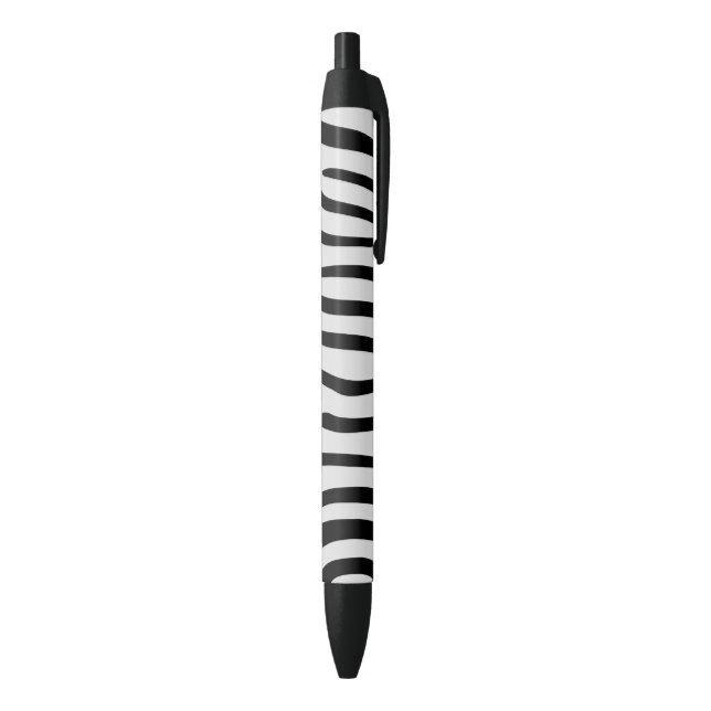 White and Black Zebra Stripes Ink Pen (Bottom (Vertical))