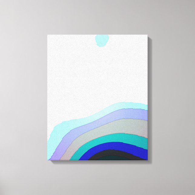 White And Blue Abstract Art 920 Canvas Print (Front)