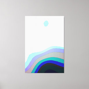 White And Blue Abstract Art 920 Canvas Print
